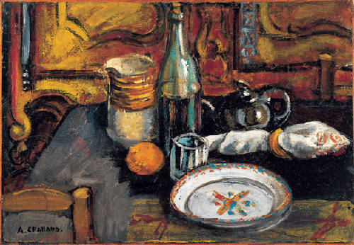 Nature morte au pichet jaune