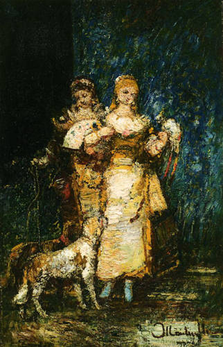 Les élégantes au perroquet